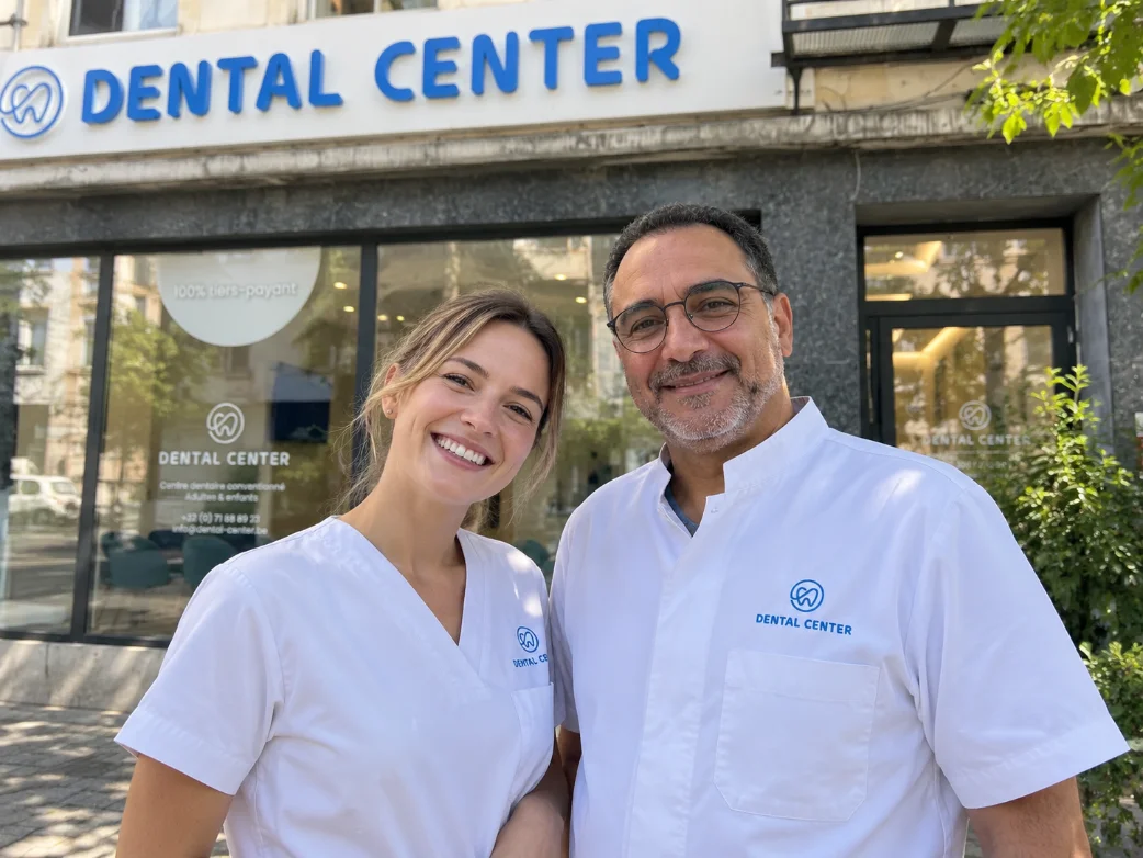 dentiste accueillant un patient